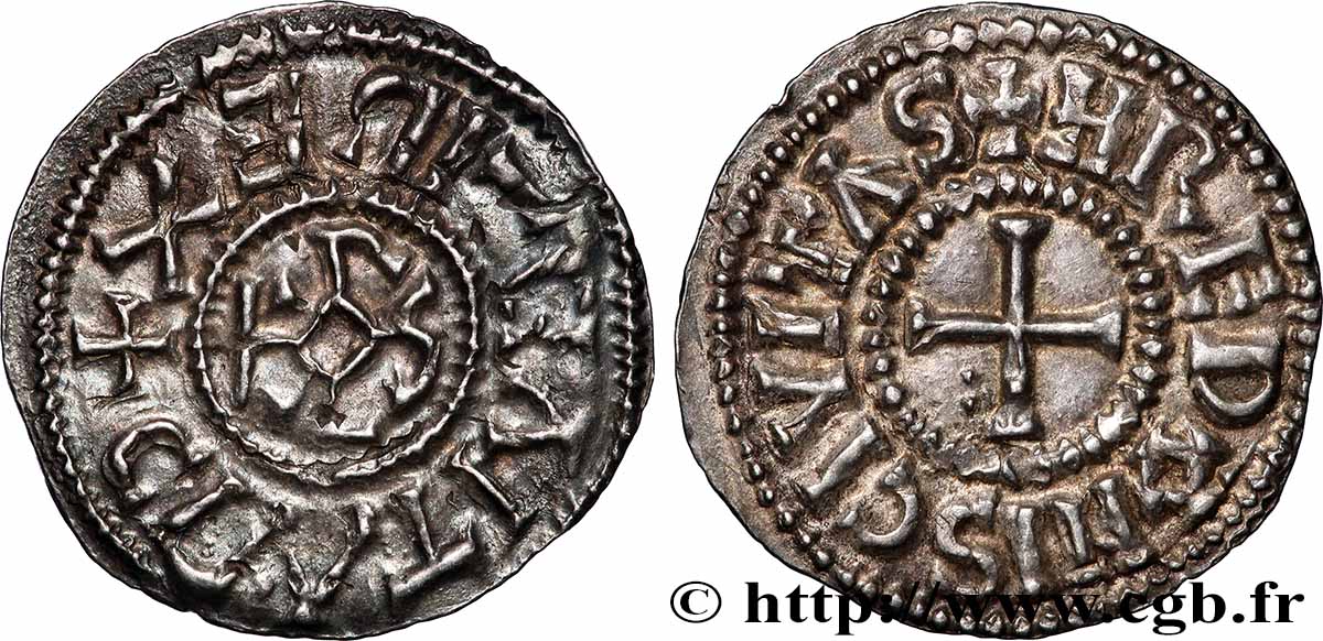 CHARLES THE BALD Denier AU