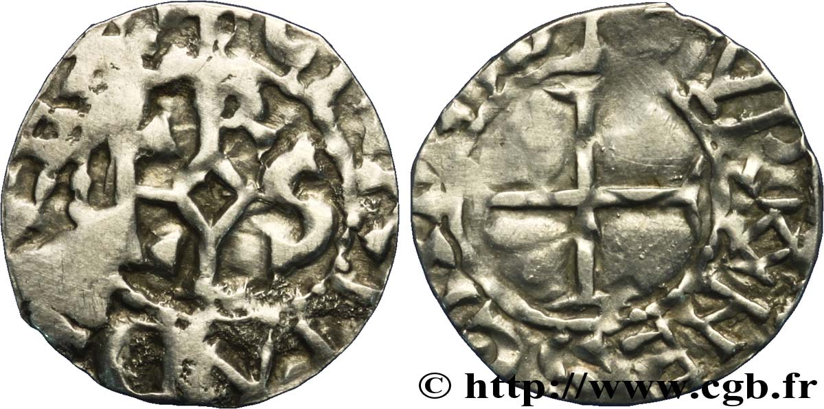 CHARLES THE BALD AND COINAGE IN HIS NAME Denier XF