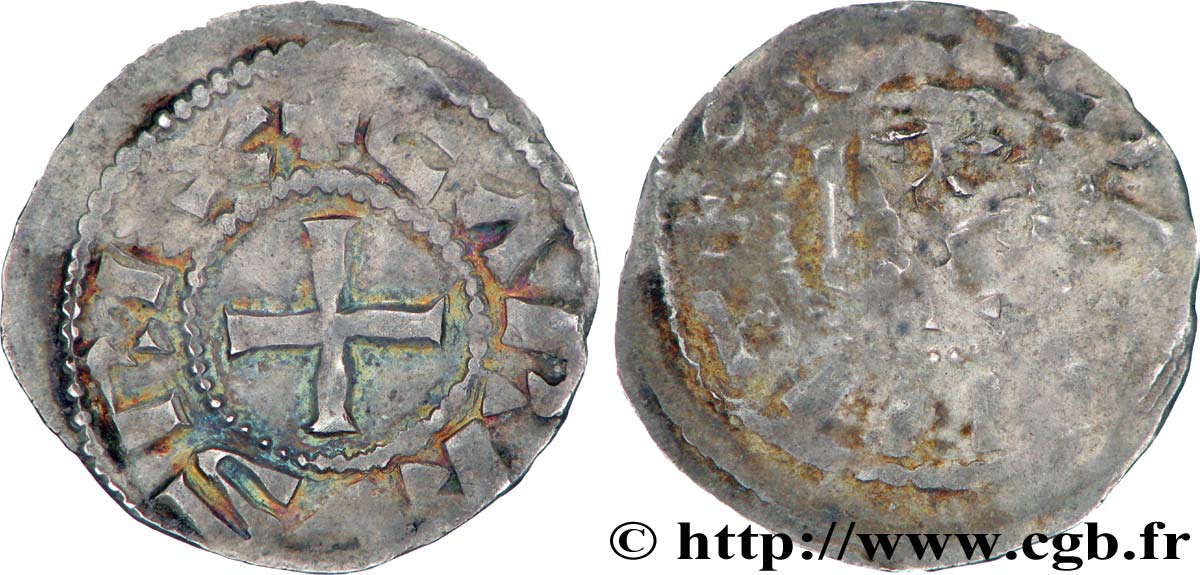 CHARLES THE BALD AND COINAGE IN HIS NAME Denier VF/F