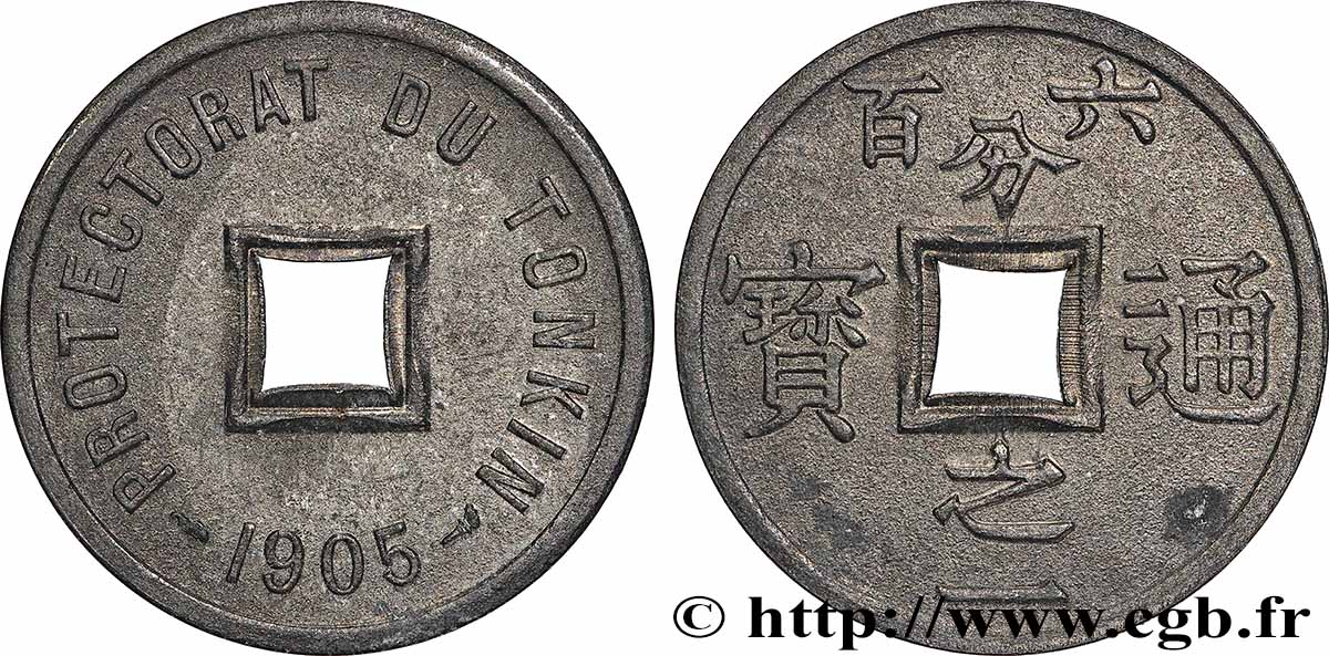 VIETNAM 1/600 de Piastre 1905 Paris AU