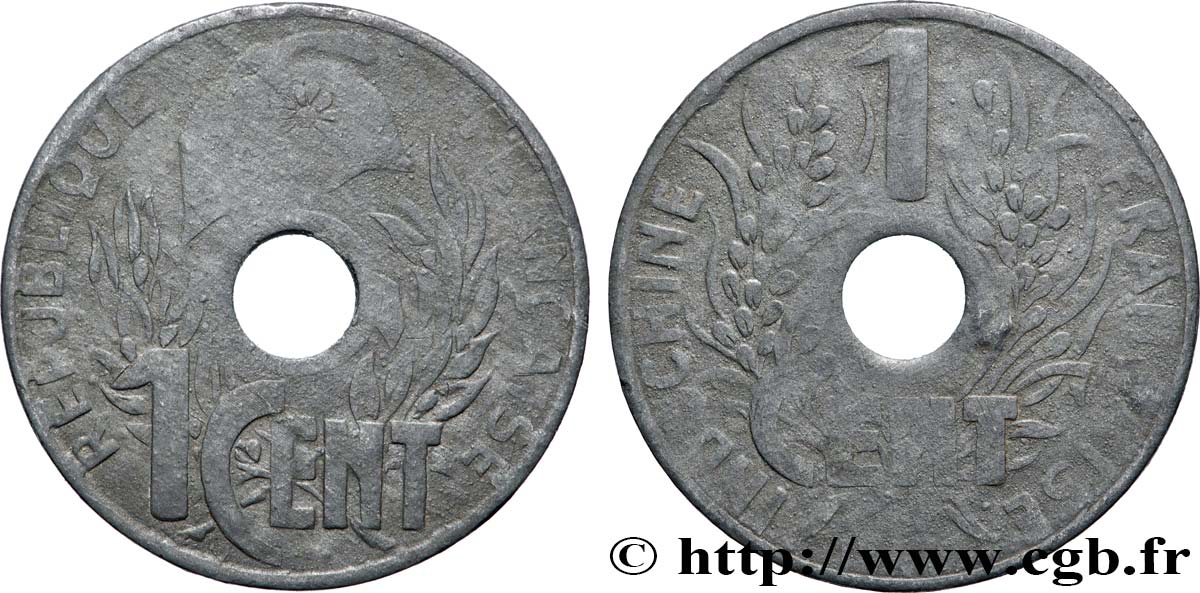 INDOCHINE FRANÇAISE 1 Centième 1941 Hanoï TB+