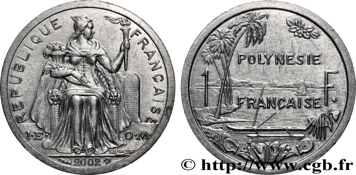 POLYNÉSIE FRANÇAISE 1 Franc I.E.O.M. 2002 Paris SPL