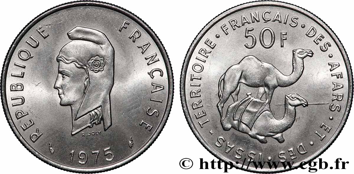 DJIBOUTI - French Territory of the Afars and the Issas 50 Francs 1975 Paris AU