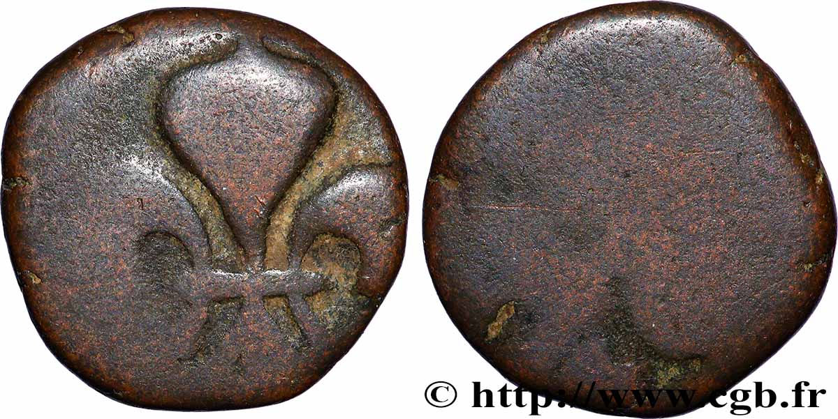 FRANZÖSISCHE-INDIEN 1 Doudou fleur de Lys, frappe contemporaine de Louis XV 1715-1774 N.D. S