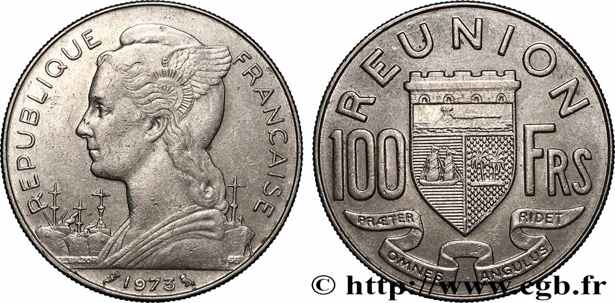 REUNION 100 Francs 1973 Paris XF