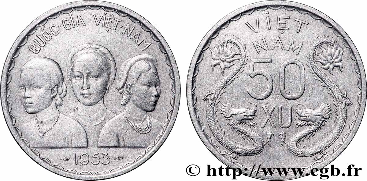 VIET-NAM (avant 1954) 50 Xu 1953 Paris TTB