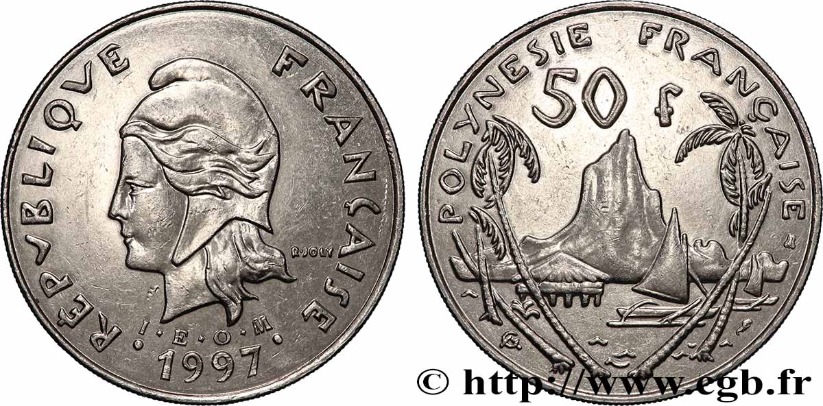 POLINESIA FRANCESE 50 Francs I.E.O.M. 1997 Paris SPL