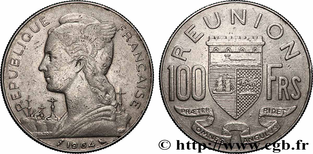 REUNION INSEL 100 Francs 1964 Paris fSS