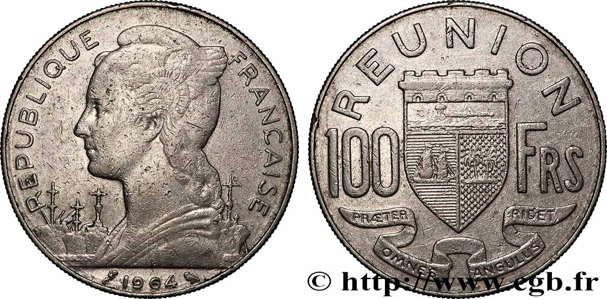 REUNION INSEL 100 Francs 1964 Paris fSS