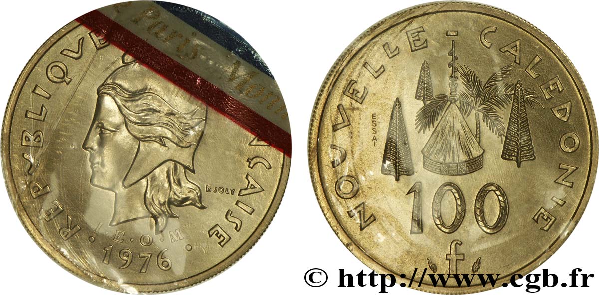 NEW CALEDONIA Essai de 100 Francs type IEOM 1976 Paris MS 