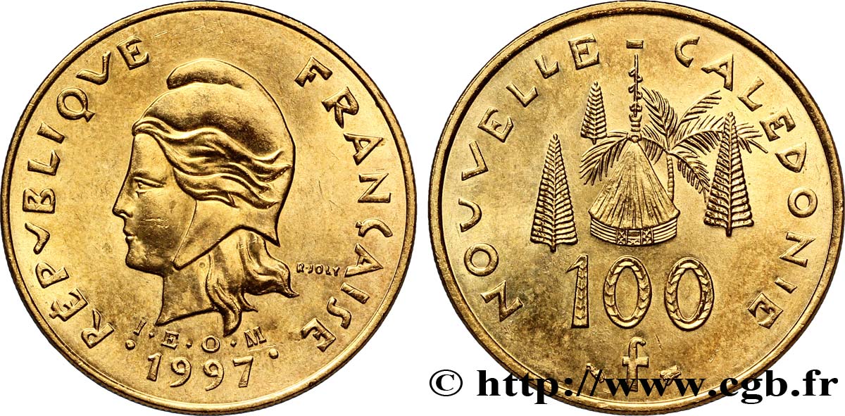 NOUVELLE CALÉDONIE 100 Francs I.E.O.M. 1997 Paris SPL 