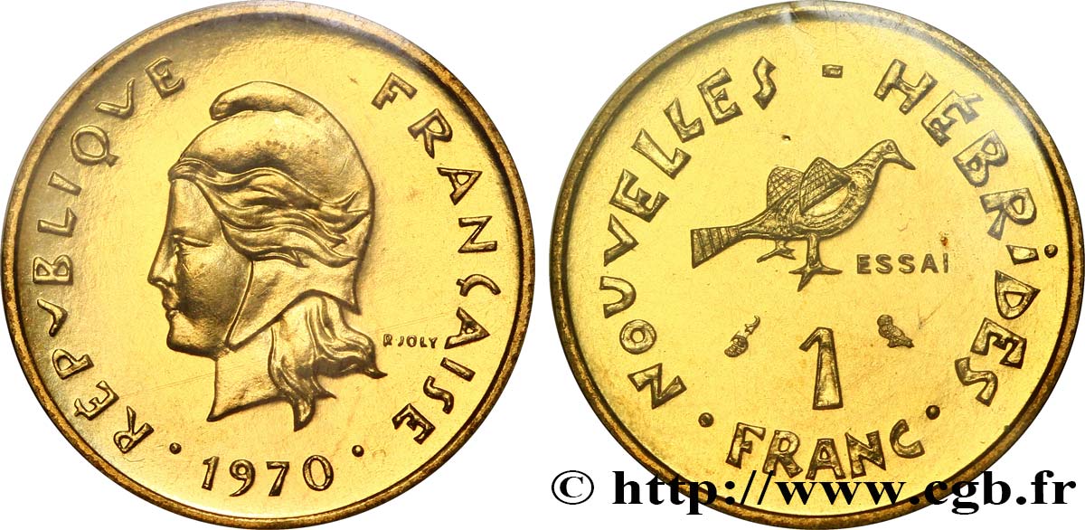NUOVO EBRIDI (VANUATU dopo1980) Essai de 1 Franc 1970 Paris FDC 