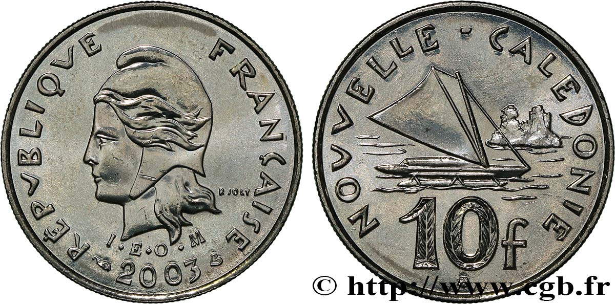 NUOVA CALEDONIA 10 Francs I.E.O.M. 2003 Paris MS 