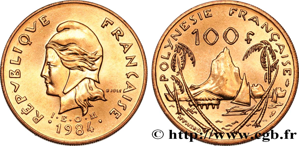 FRENCH POLYNESIA 100 Francs I.E.O.M. 1984 Paris MS 
