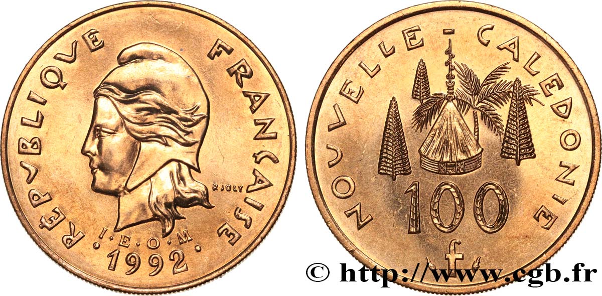 NEUKALEDONIEN 100 Francs IEOM 1992 Paris fST 
