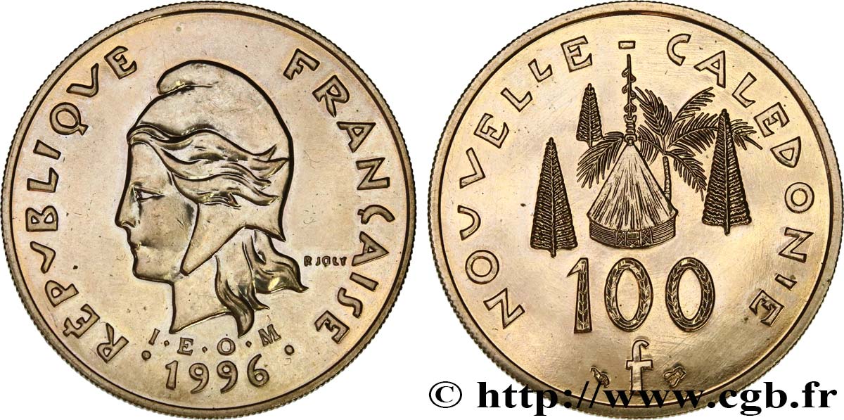 NOUVELLE CALÉDONIE 100 Francs I.E.O.M. 1996 Paris SPL 