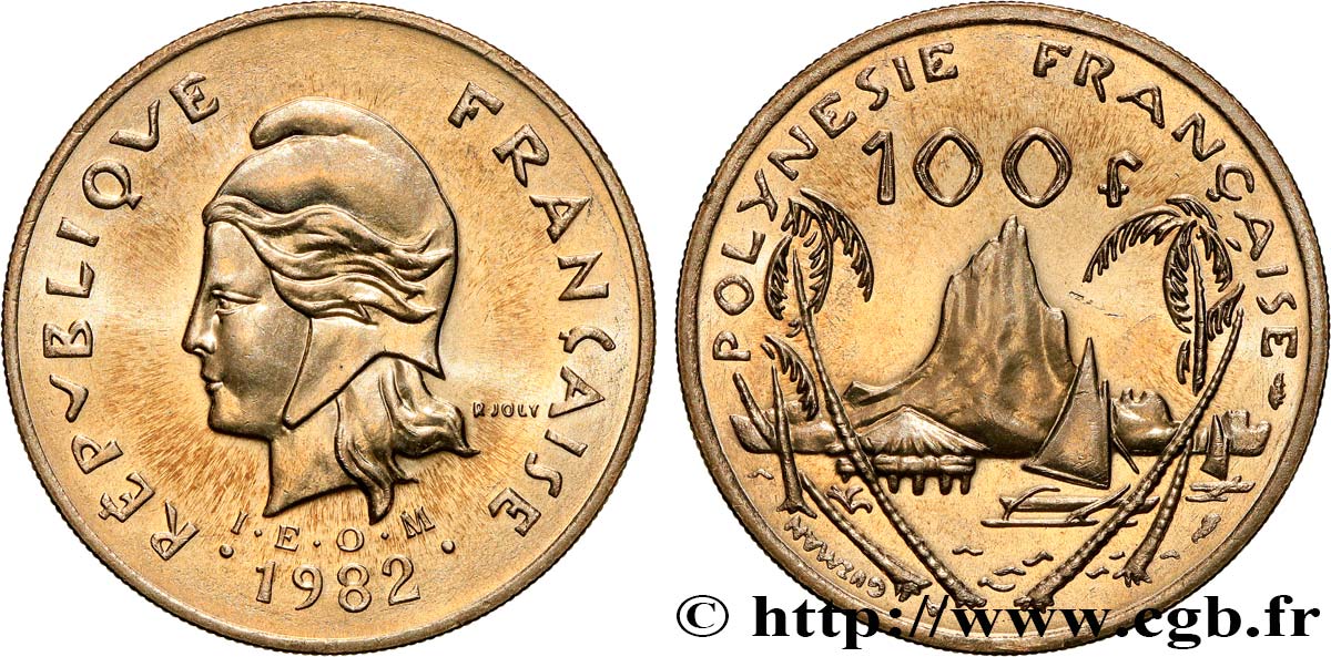 POLYNÉSIE FRANÇAISE 100 Francs I.E.O.M. 1982 Paris SPL