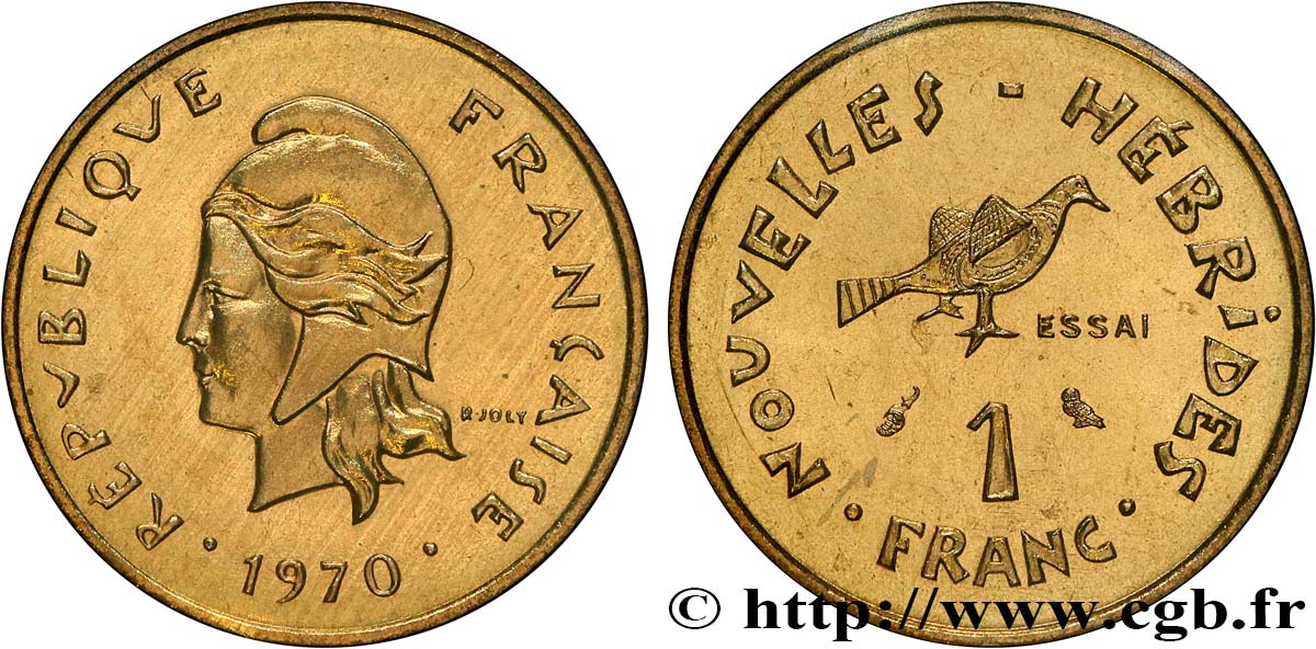 NUOVO EBRIDI (VANUATU dopo1980) Essai de 1 Franc 1970 Paris FDC 