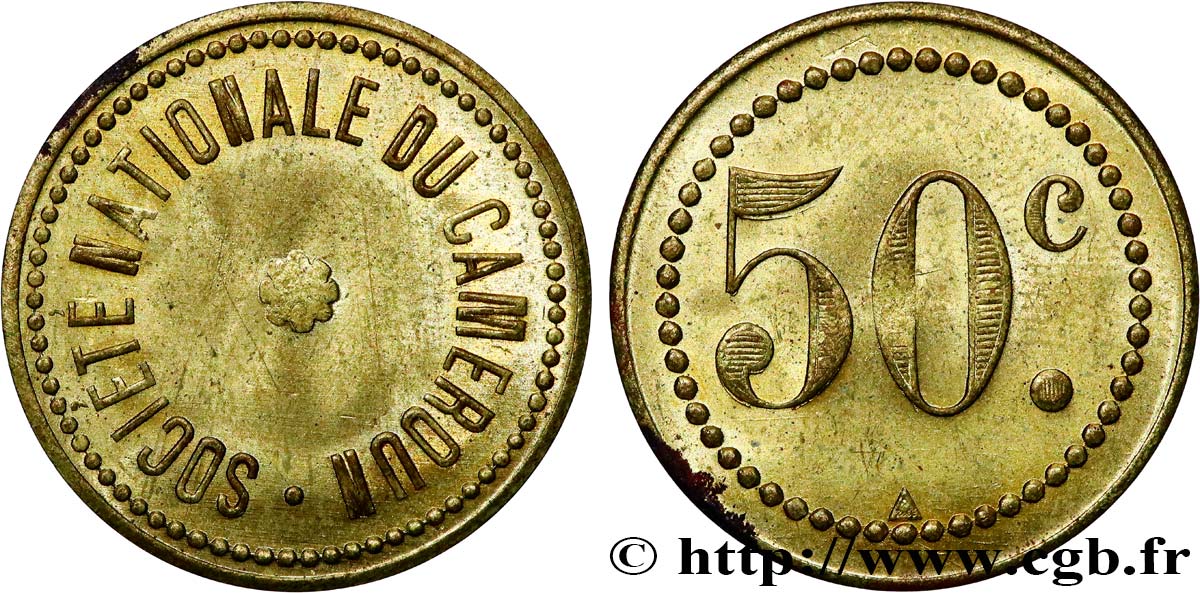 CAMERUN - Mandato Francese 50 Centimes Société Nationale du Cameroun N.D.  SPL 