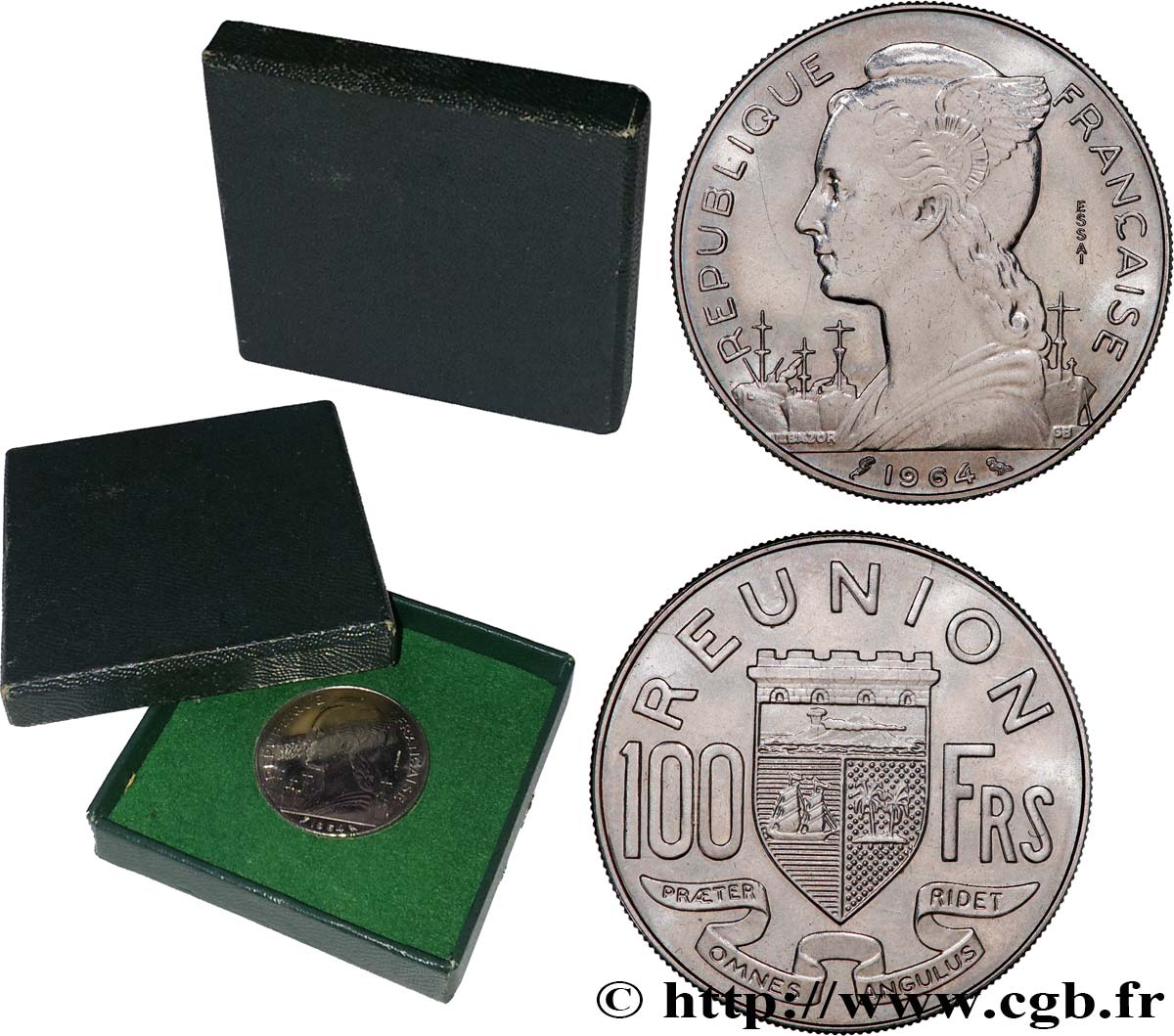 REUNION 100 Francs Essai 1964 Paris MS 