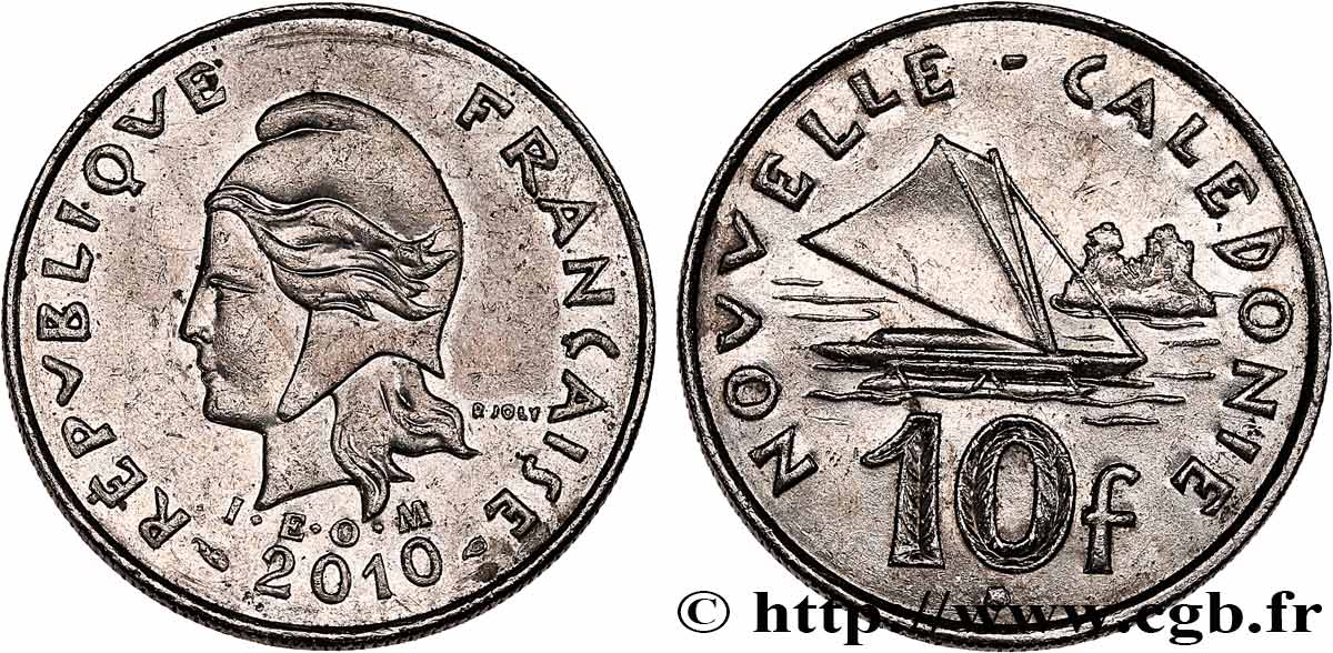 NUEVA CALEDONIA 10 Francs I.E.O.M. 2010 Paris EBC 