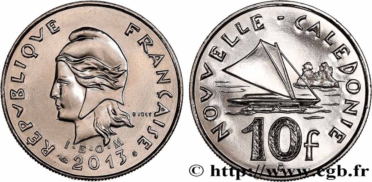 NEW CALEDONIA 10 Francs I.E.O.M. 2013 Paris MS 