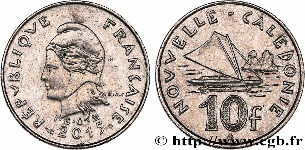 NEW CALEDONIA 10 Francs I.E.O.M. 2015 Paris AU