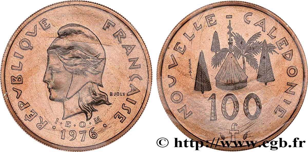 NEW CALEDONIA Essai de 100 Francs 1976 Paris MS 