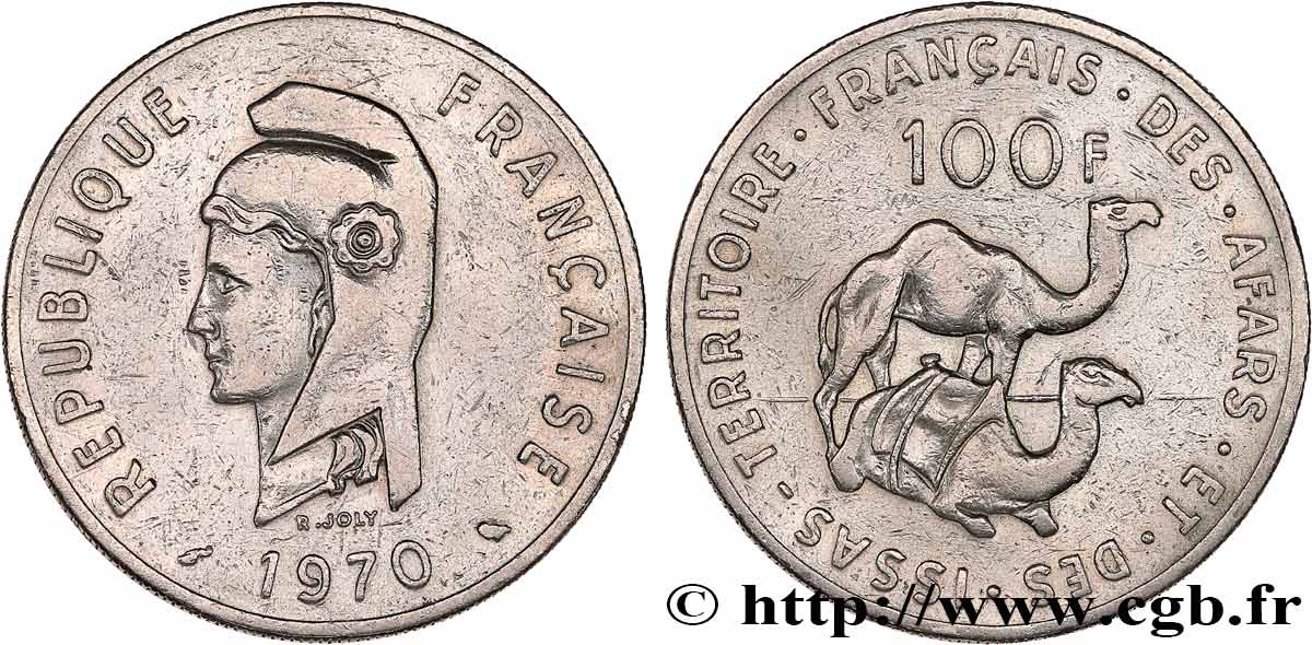 DJIBUTI - French Territory of the Afars and Issas 100 Francs 1970 Paris XF