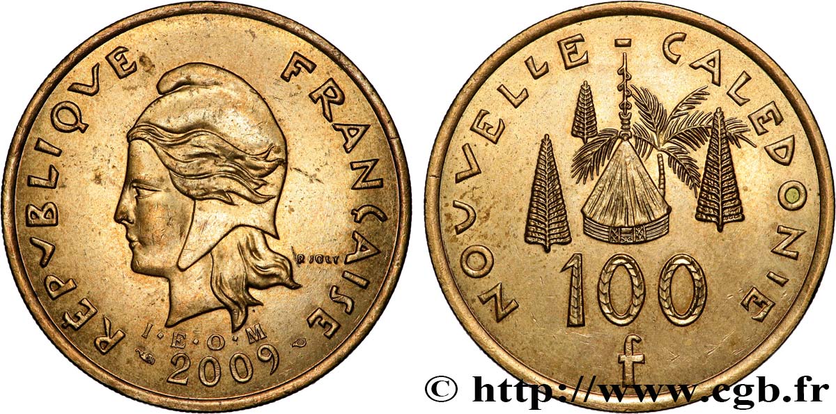 NOUVELLE CALÉDONIE 100 Francs I.E.O.M. 2009 Paris SUP 