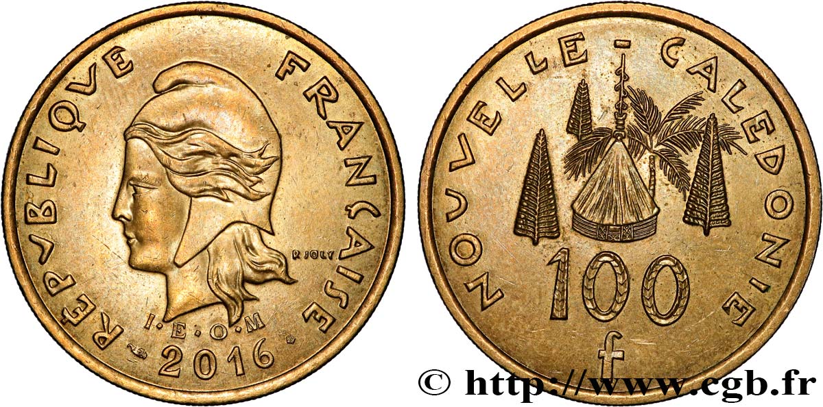 NEUKALEDONIEN 100 Francs I.E.O.M. 2016 Paris VZ 