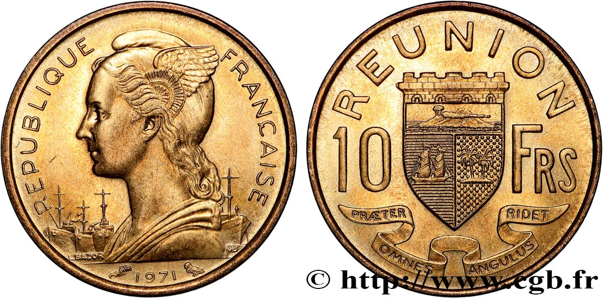 REUNION 10 Francs 1971 Paris AU