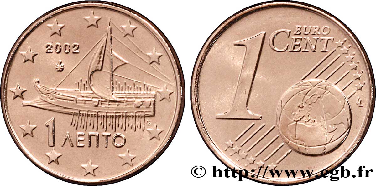 GRÈCE 1 Cent TRIRÈME 2002 SPL63