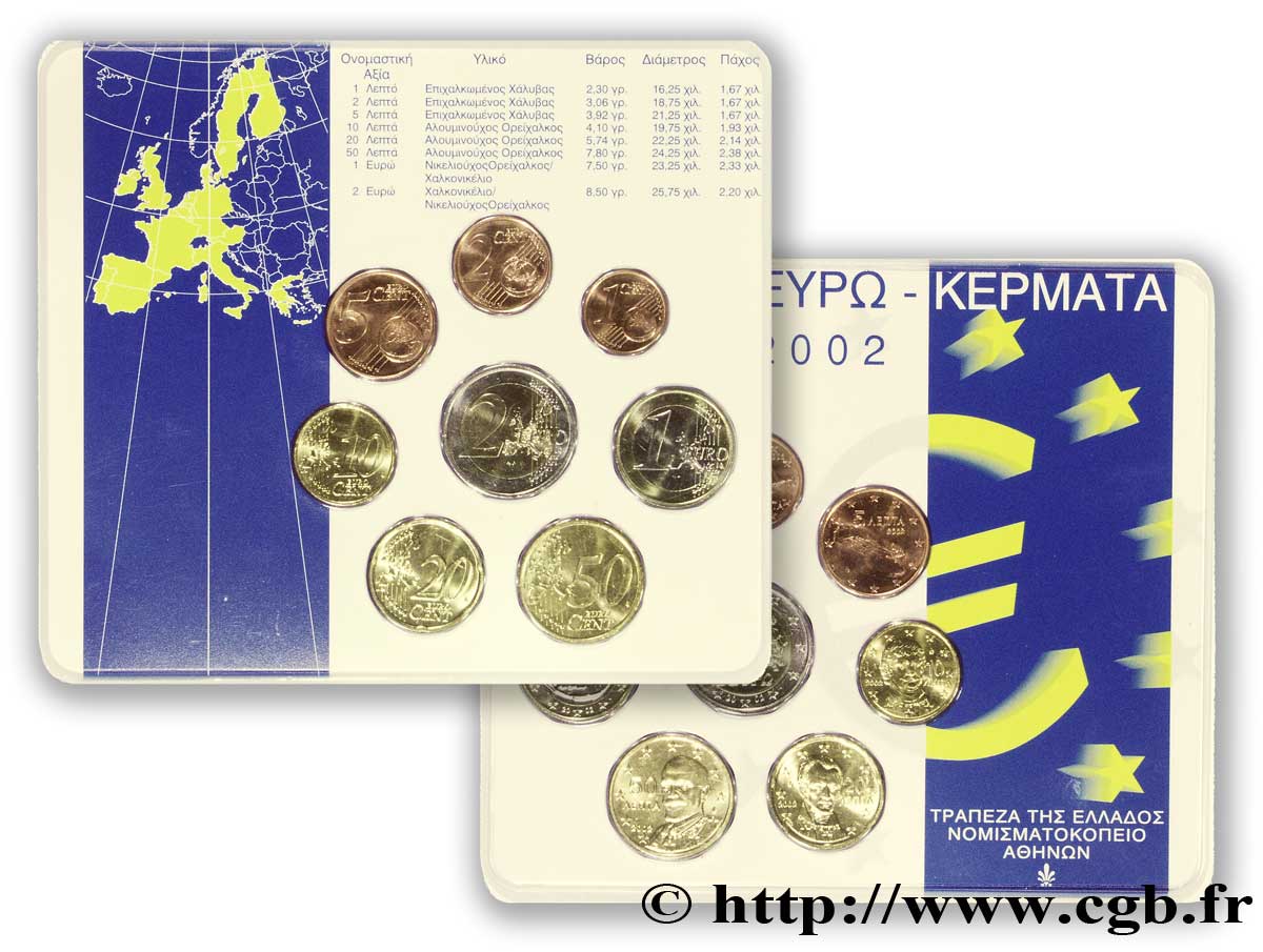 GRIECHENLAND SÉRIE Euro BRILLANT UNIVERSEL  2002