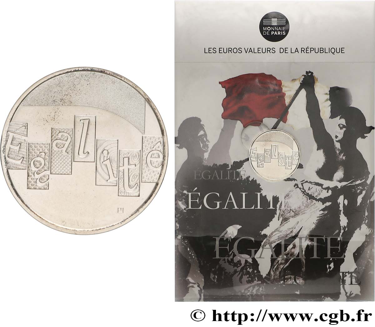 FRANCIA Blister 5 Euro L ÉGALITÉ 2013 FDC
