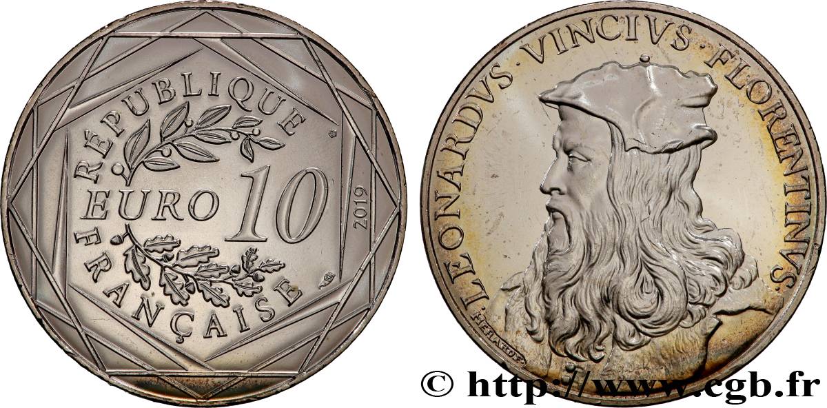 FRANCE 10 EURO - LÉONARD DE VINCI 2019 SPL