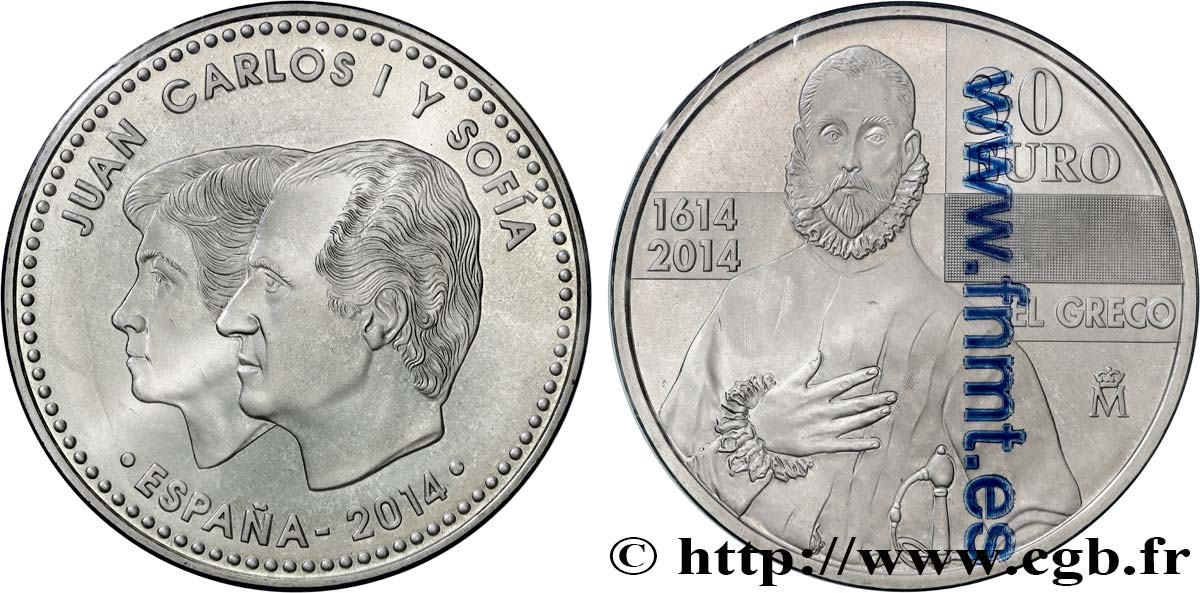 ESPAGNE 30 Euro EL GRECO 2014 BU