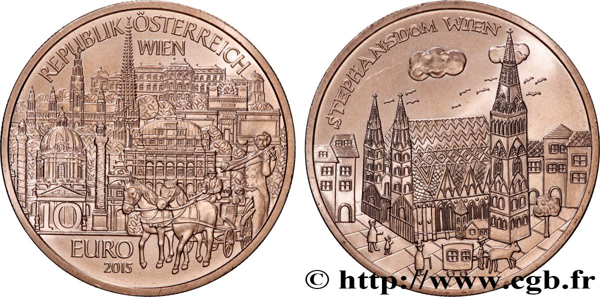 AUTRICHE 10 Euro VIENNE 2015 SPL