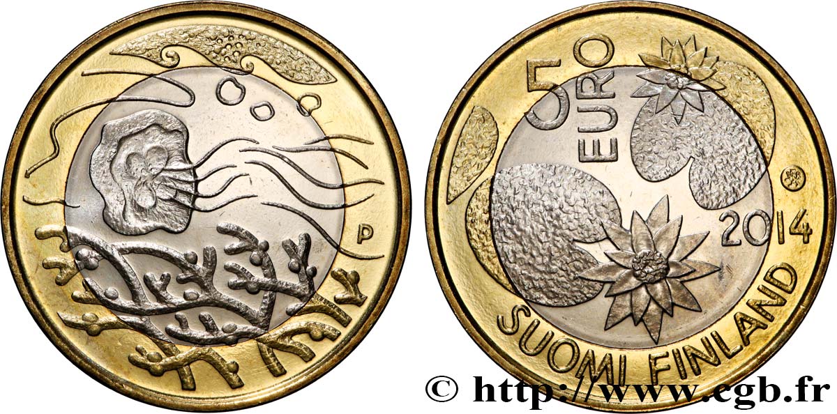 FINLANDE 5 Euro L’EAU (série nature nordique) 2014 SPL