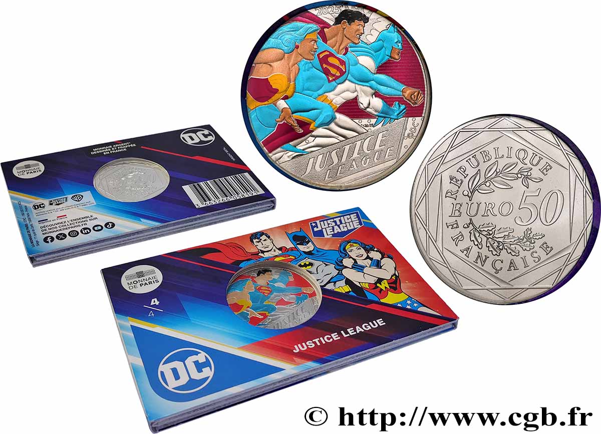 FRANCE 50 Euro JUSTICE LEAGUE 2025 BU