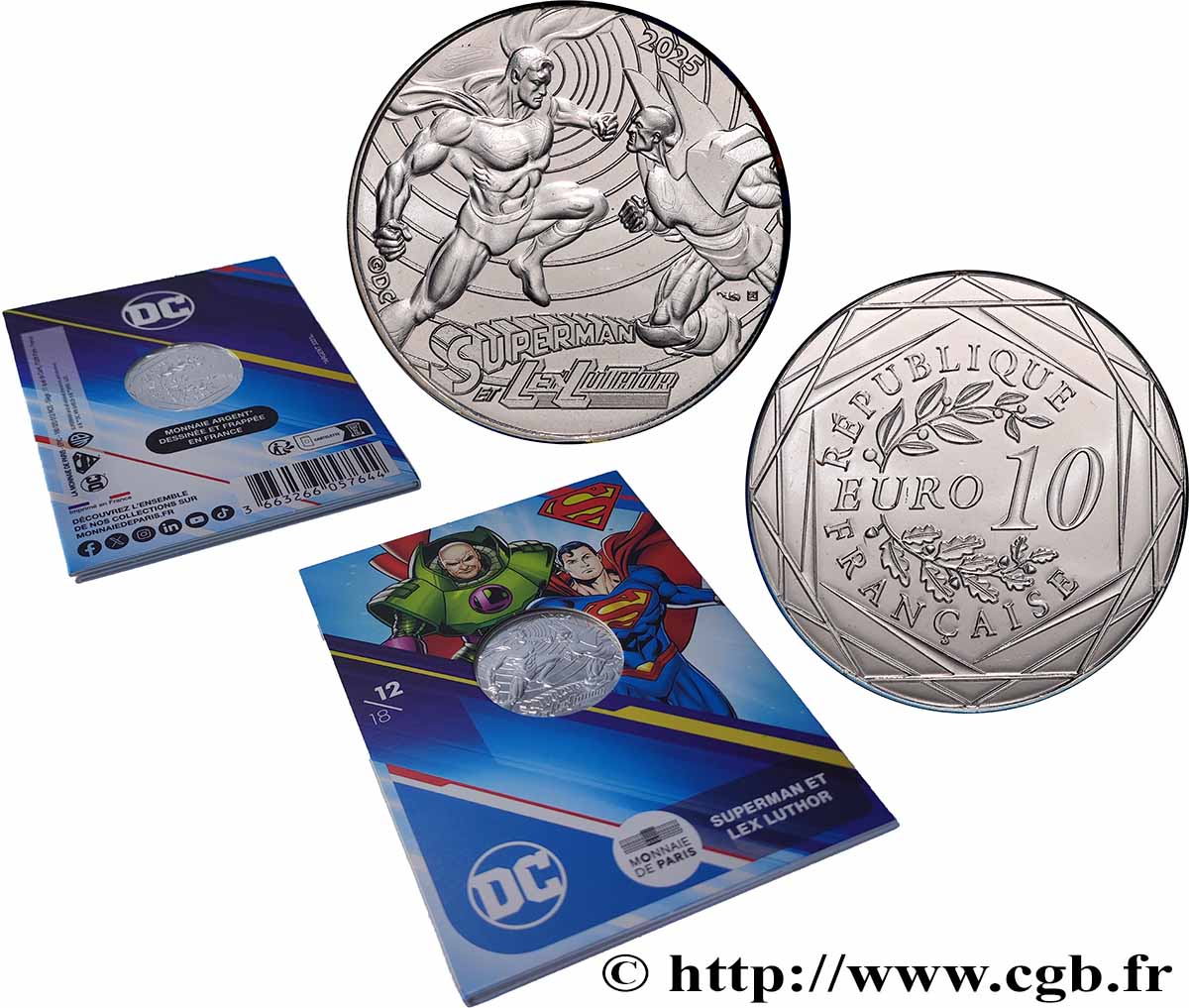 FRANCE 10 Euro DC COMICS - SUPERMAN ET LEX LUTHOR 2025 BU