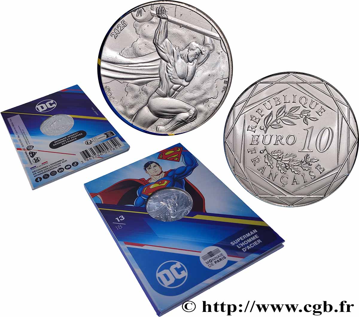 FRANCE 10 Euro DC COMICS - SUPERMAN L’HOMME D’ACIER 2025 BU