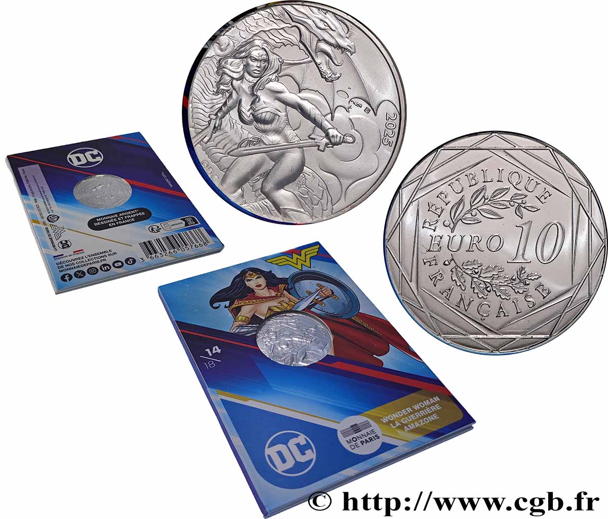 FRANCE 10 Euro DC COMICS - WONDER WOMAN LA GUERRIÈRE AMAZONE 2025 BU