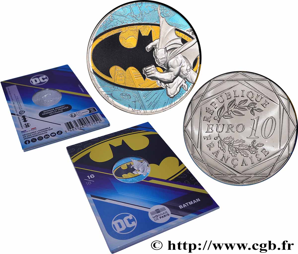 FRANCE 10 Euro DC COMICS - LOGO BATMAN 2025 BU