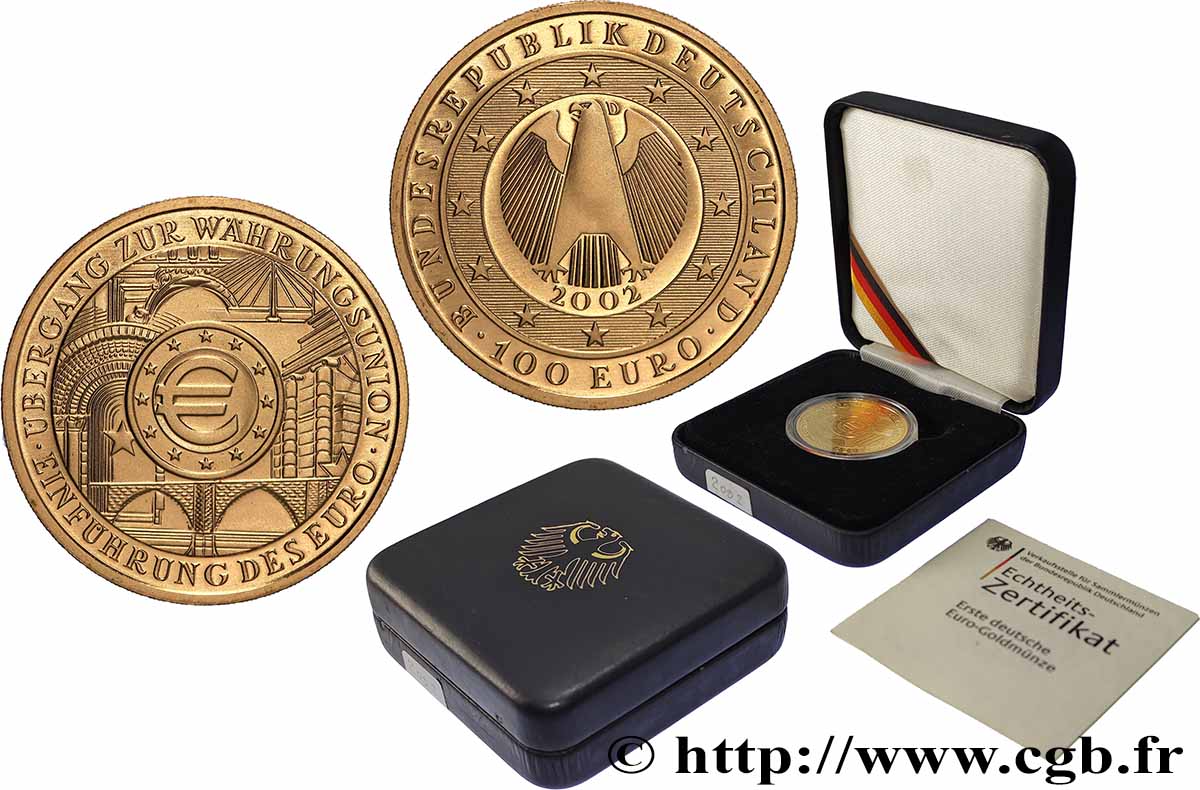 ALLEMAGNE Belle Épreuve 100 Euro INTRODUCTION DE L’EURO 2002 BE