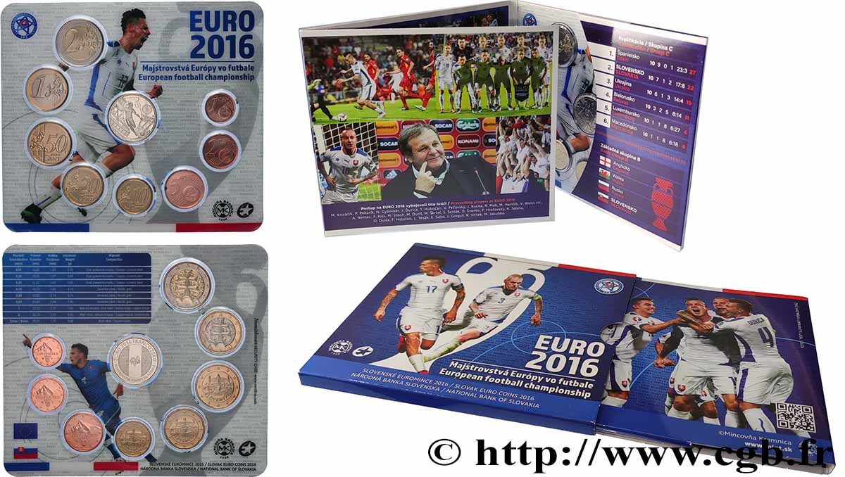 SLOVAKIA SÉRIE Euro BRILLANT UNIVERSEL - EURO 2016 2016 Brilliant Uncirculated
