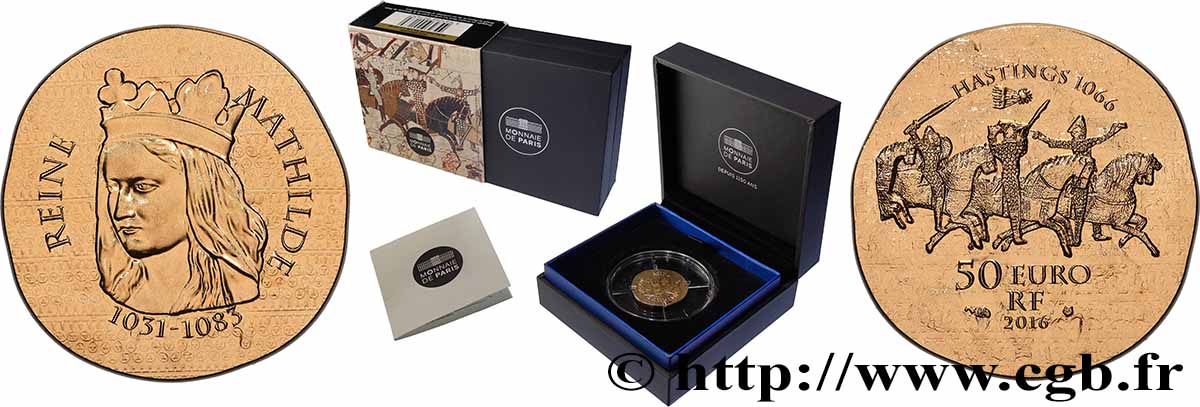 FRANCE Belle Épreuve 50 Euro REINE MATHILDE 2016 BE