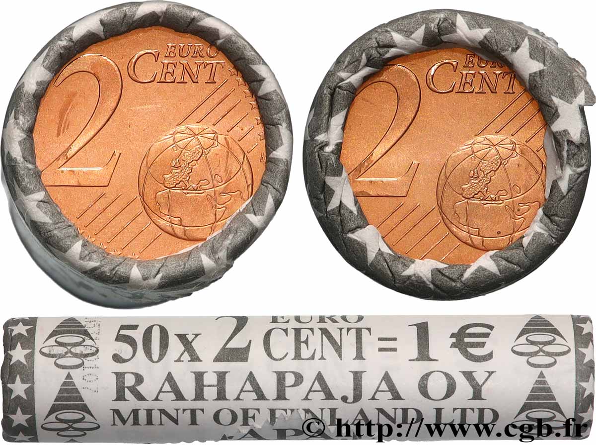 FINLAND Rouleau 50 x 2 Cent LION HÉRALDIQUE n.d. MS