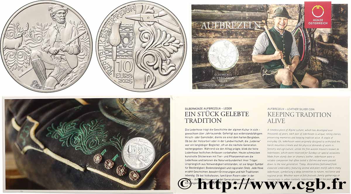 ARGENT D INVESTISSEMENT 1/2 Oz - 10 Euro Lederhosen 2024 FDC