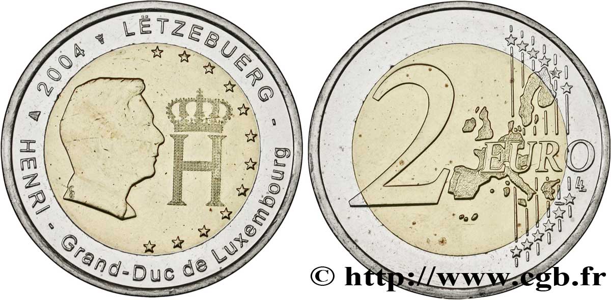 LUXEMBOURG 2 Euro MONOGRAMME 2004 SPL